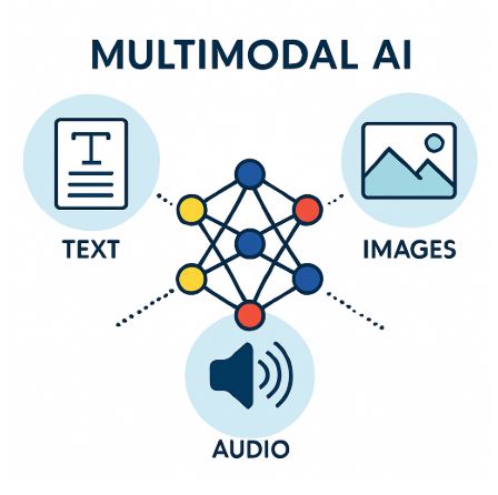 Multimodal AI system overview combining sensory data inputs